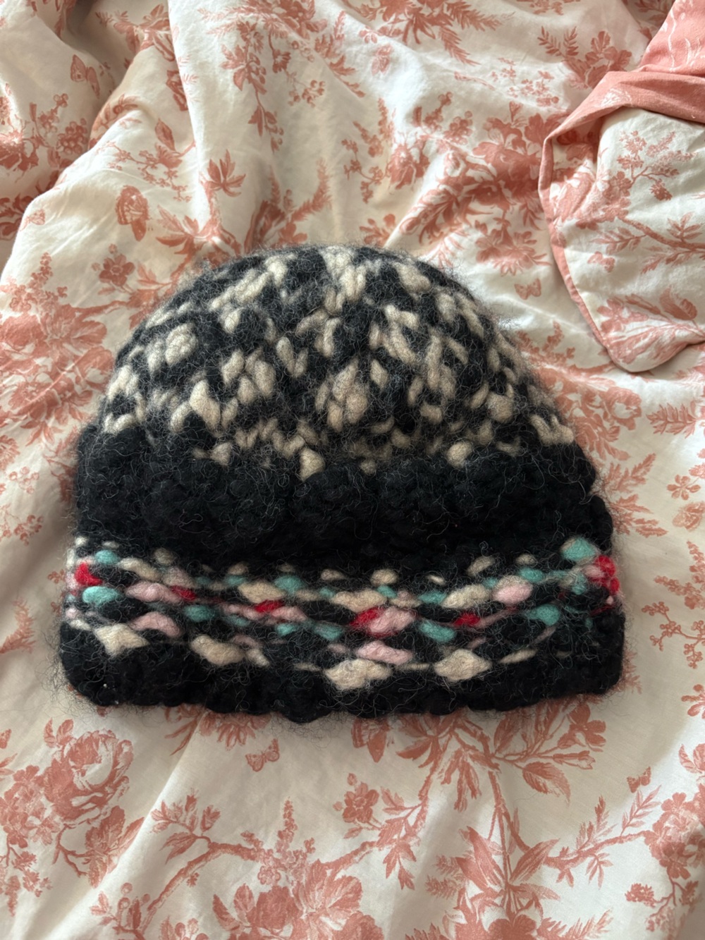 Free people Chunky Knit Beanie with Multicolor Detail
